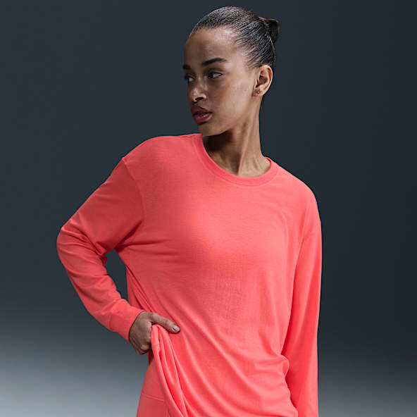Womens Loose Dri FIT Long Sleeve Shirts. Nike
